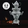 Electric Stainless Steel Samovar - Modern Traditional Design Tea Kettle Overheat Protection LED Temperature Stainless Pot 4