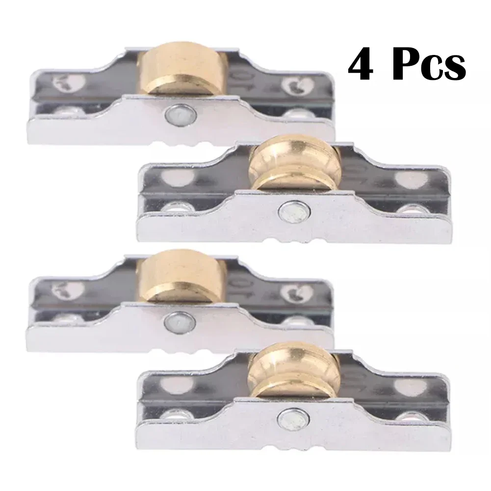 Sliding Door Roller Stainless Steel Window Pulley Glass Upperand Down Pulleys Wheel Sliding Door Roller Runner Mute Wheel Track Pulley Furniture