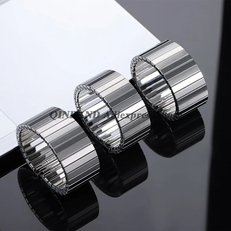 Elastic Metal Watch Band Expansion Bracelet - Stretchable Stainless Steel Strap