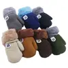 Winter Soft Plush Kids Gloves Cute Knitted Mittens Thick Warm For 2-9 years old 1