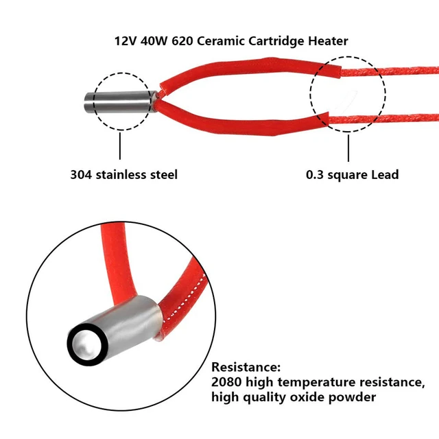 Résistance 12v 40w céramique