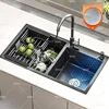 Double Bowl Stainless Steel Kitchen Sink  Thickened Embossed Multifunctional Sinks Household Washbasin For Kitchen 1