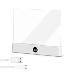 Versatile Dimmable LED Reading & Night Light with Timer - USB Rechargeable, 3 Color Modes (WHITE)