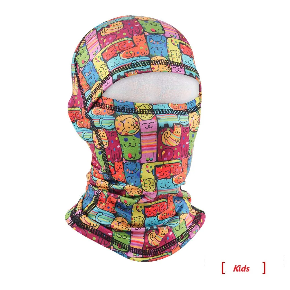 Fashion Parent-child Balaclava Hat Cartoon Full Face Cover Windproof Cycling Mask Winter Beanie Masked Cap