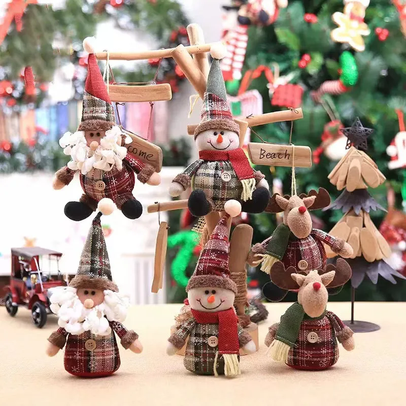 Christmas Decorations New Big Santa Claus Snowman Elk Doll Children Xmas Gift Christmas Tree Decorations Home Wedding Party Supplies Plush Ornaments