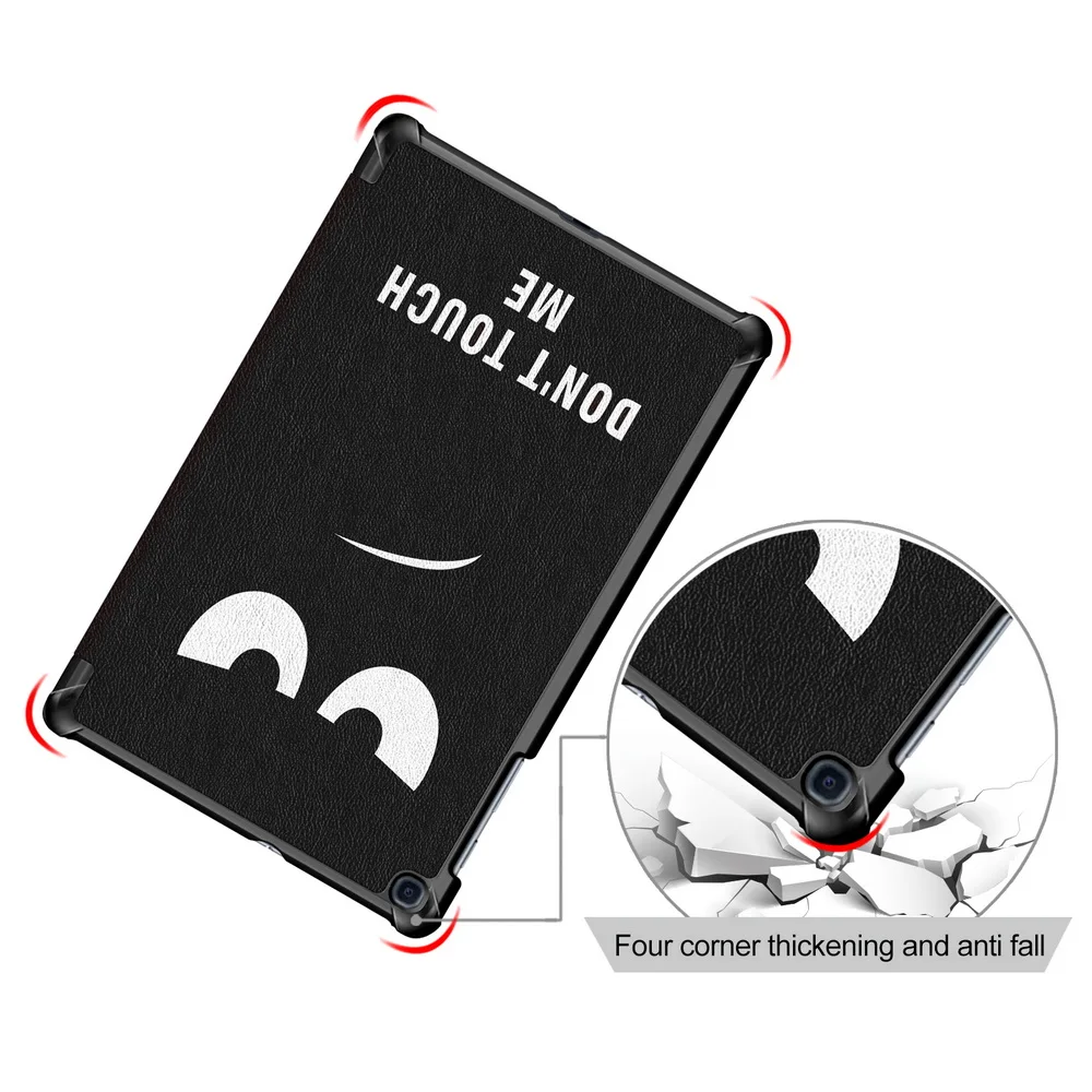 Premium Shockproof PU Leather Folding Folio Tablet Case, 10.1 Inch