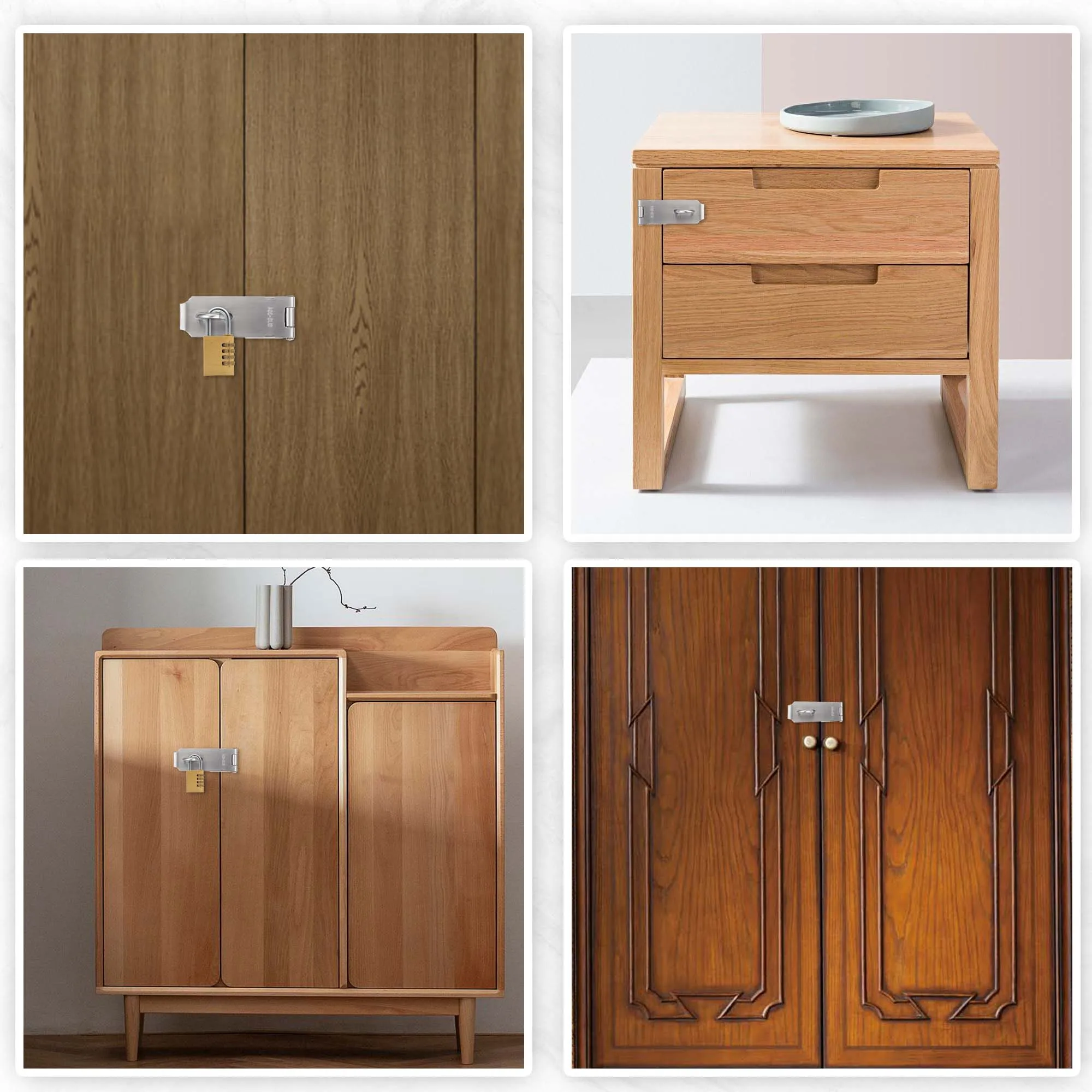 Description Picture 2 of itemDrawer Lock Plate Premium Steel Easy Installation Flexibility 304 Stainless Steel Door Lock Wide