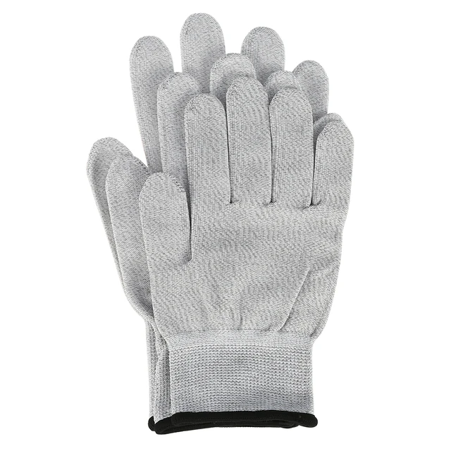 1pair Conductive Silver Fiber Electrode Gloves Pads Electrotherapy Massage herapy Gloves for Phycical 3 Size Massage Gloves 5
