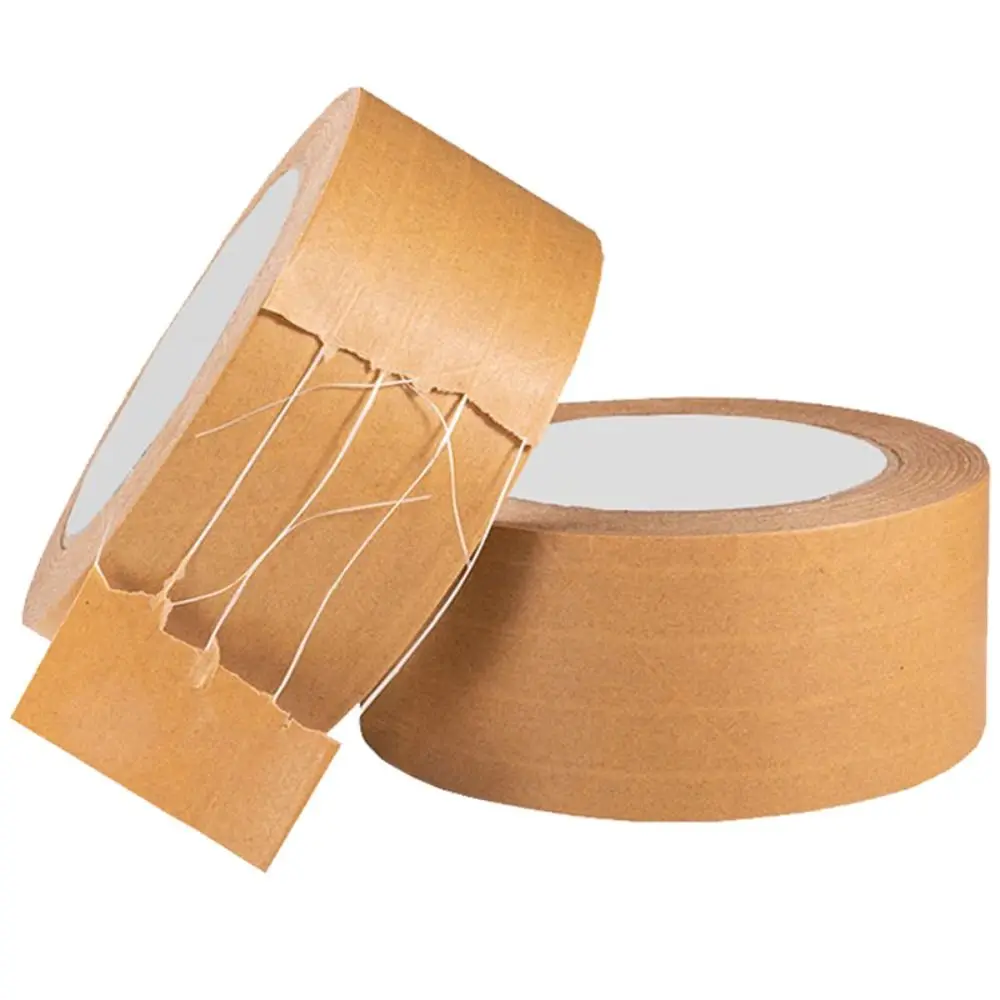30-50M/Roll Car Painting Shelter Reinforced Kraft Paper Tape Photo Frame Self Adhesive Gummed Packaging Tape Eco-Friendly