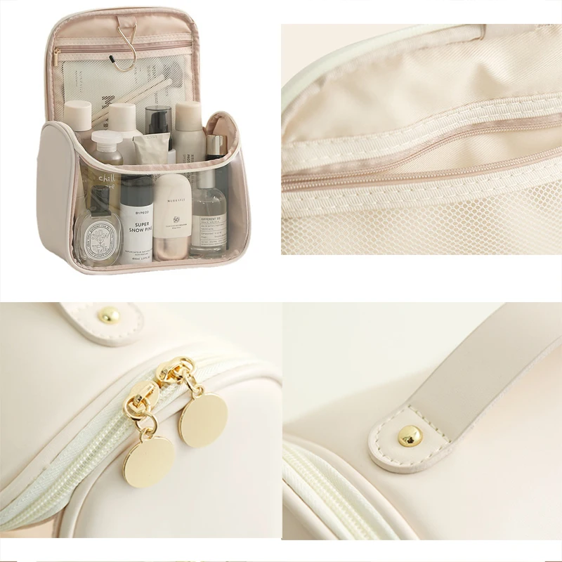 Clear Makeup Bag for Women Hanging Travel Toiletry Cosmetic Large Capacity Waterproof Zipper Organizer 5