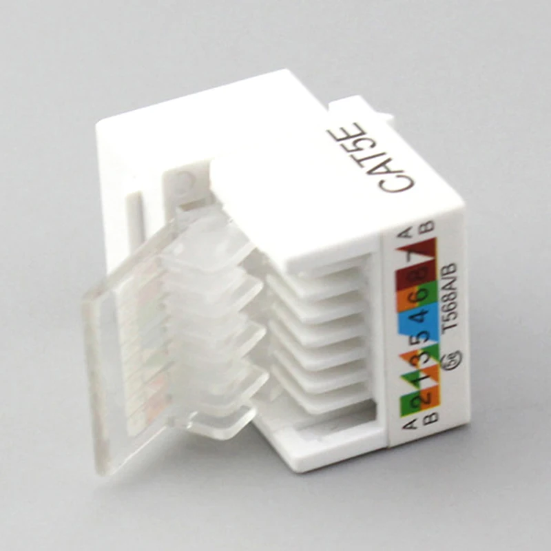 이더넷 네트워크 키스톤 잭클립 모듈, 벽 플러그 커넥터, RJ45 CAT5e, 10 개