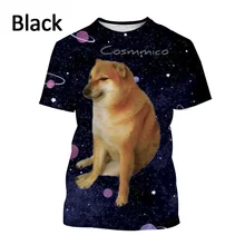  2022 Men's 3D Printing Doge Pattern Design Summer Cool T-shirt Casual Large Size Men's Top Short Sleeve T-shirt 