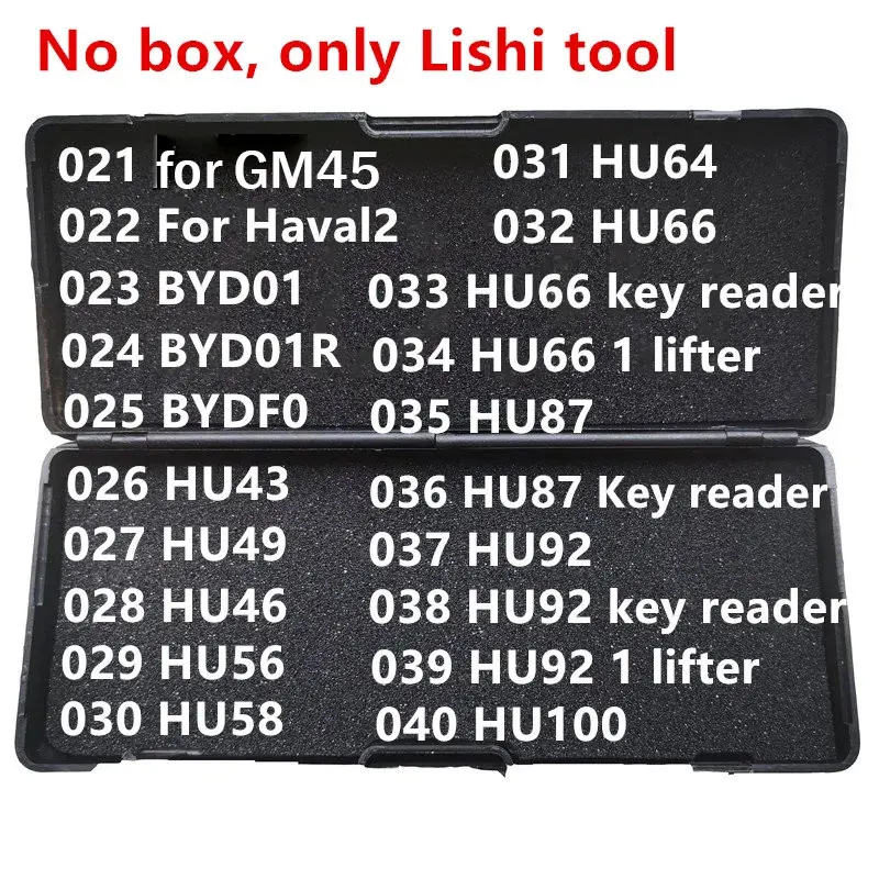 Lishi 2 In 1 2in1 Tool 021-040 No Box BYD01 BYD01R BYDF0 HU43 HU49 HU46 HU56 HU58 HU64 HU66 HU87 HU92 HU100 For GM45 Haval2 hot lishi tool,lishi tool