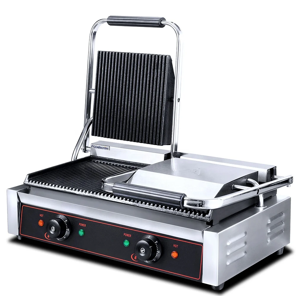 Industrial Barbecue Equipment Sandwich Press Panini Grill Electric Sandwich Maker for Restaurant