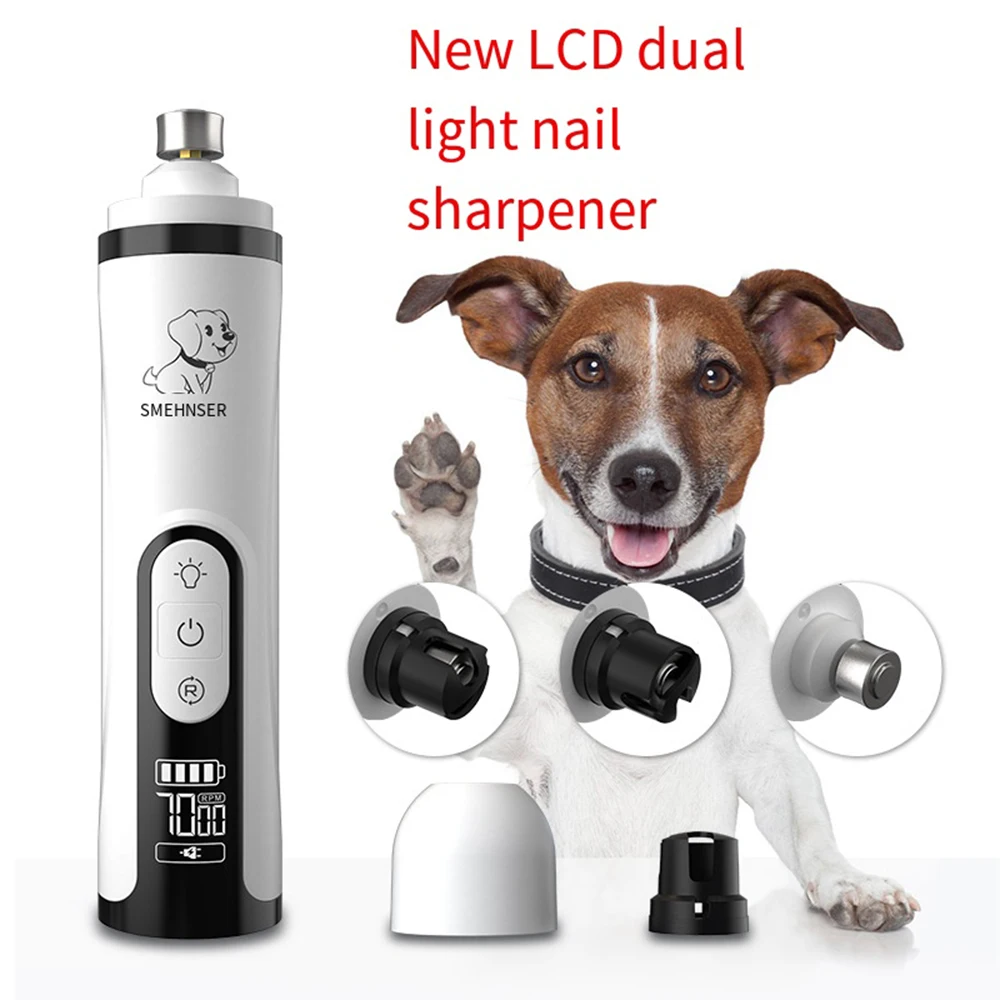 

M5 Electric Pet Nail Grinder LED Light Cat Dogs Nail Clippers USB Rechargeable Paws Nail Cutter Grooming Trimmer Pet Supplies
