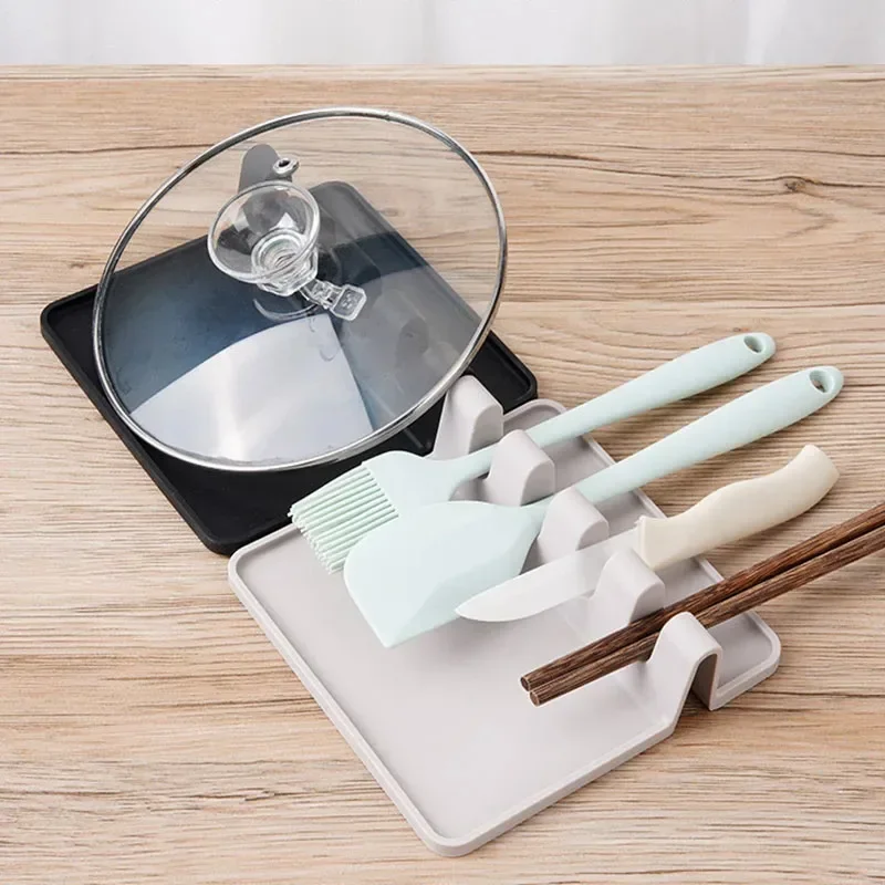 Silicone Kitchen utensil holder Tableware Drying Utensil Rack Fork Spatula Multifunctional Shelf Non-Slip