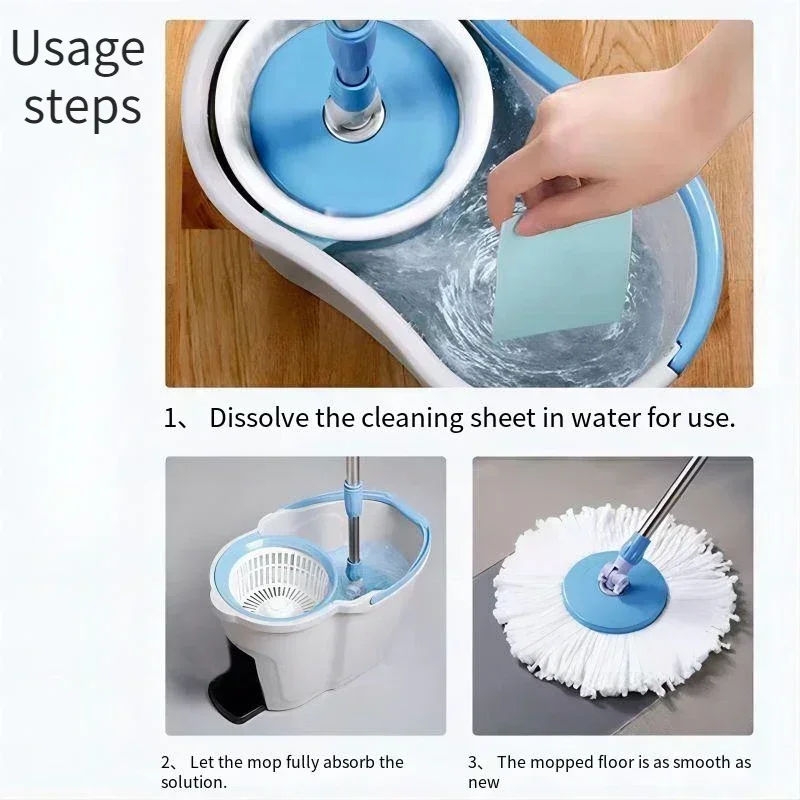 50/30Pcs Floor Cleaning Sheet Multifunctional Household Fragrance Floor Decontamination and Brightening Tile Cleaning Tool