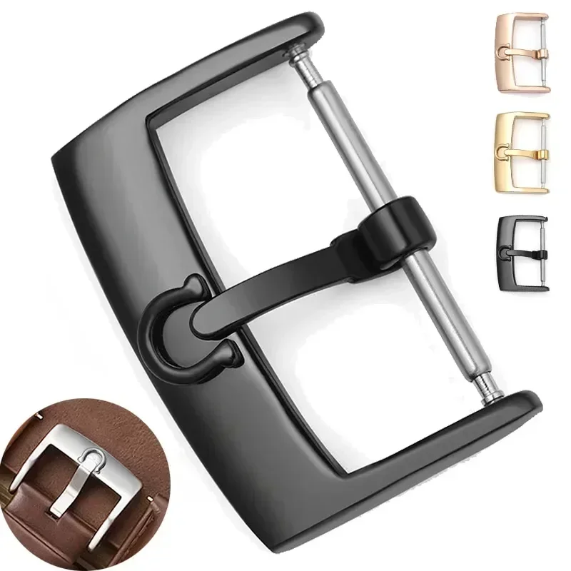 Watch buckle clasp watch buckle 14mm 16mm 18mm 20mm Stainless Steel Watch Buckle Clasp Accessories Replacement for Leather Strap With Tool