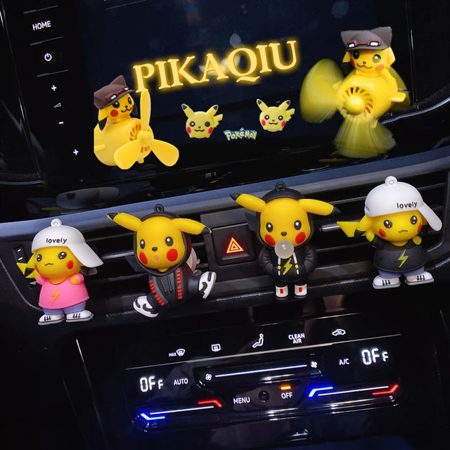 Pokemon Pikachu Cartoon Puppe Auto Innen Rückspiegel Anhänger Auto Ornamente  Hohe-ende Aromatherapie Licht Luxus Auto Ornamente