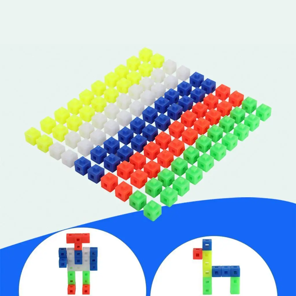 Math Counting Blocks Cubes Math Manipulator 100pcs