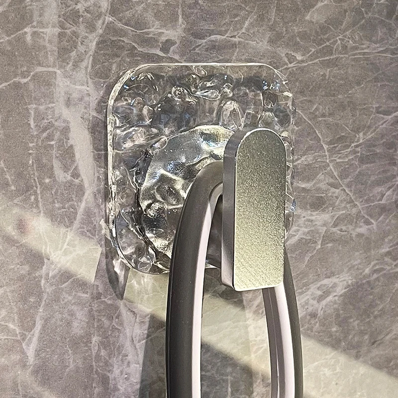 12 Ganci Adesivi Trasparenti 3 Forme – Forti E Impermeabili Per Doccia, Bagno E Cucina – Con Raschietto - 4