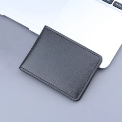Premium PU Leather Driver License and ID Holder Wallet with Multiple Card Slots (Black - 4 card slots)