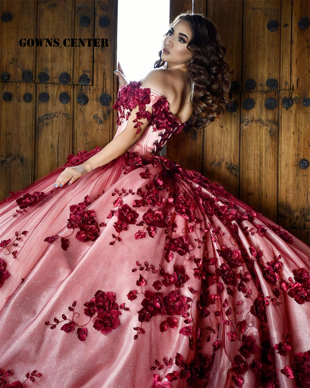 off the shoulder prom.dress Zapaka Women Floral Green Prom Dress A Line Off The Shoulder Ruffles Corset Long Formal Dress with Slit, Green / US22W