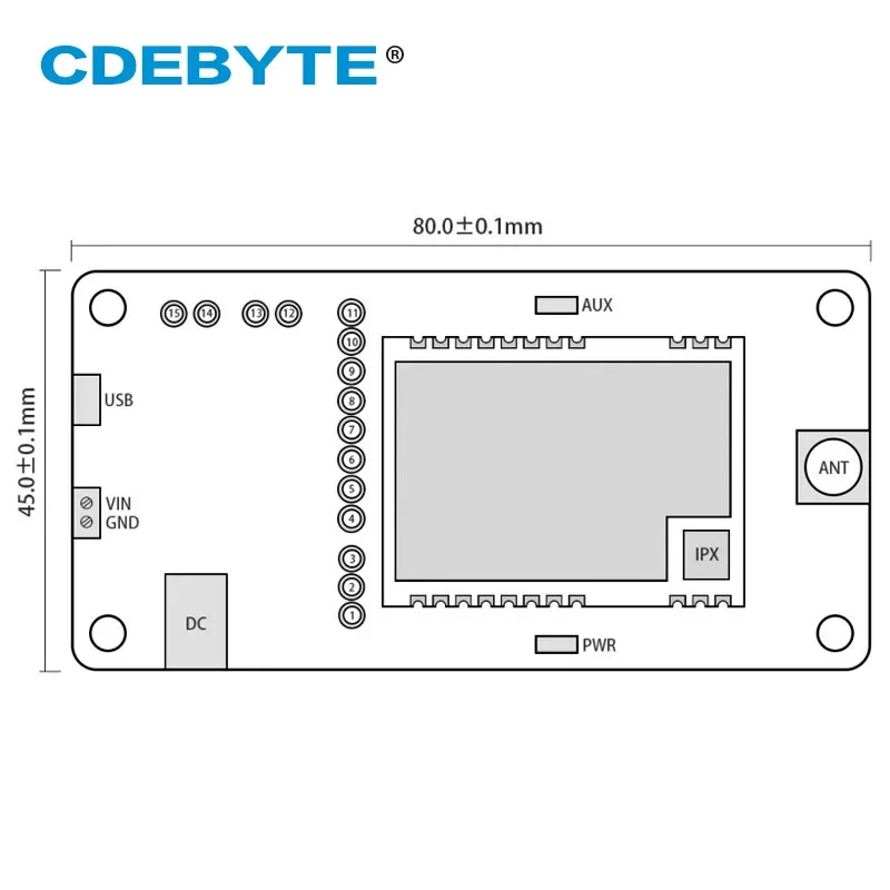 Test Board 868MHz 915MHz Wireless Rf Module UART E22-900TBH-01 LoRa Module 10km Long Range Transceiver for E22-900T30S