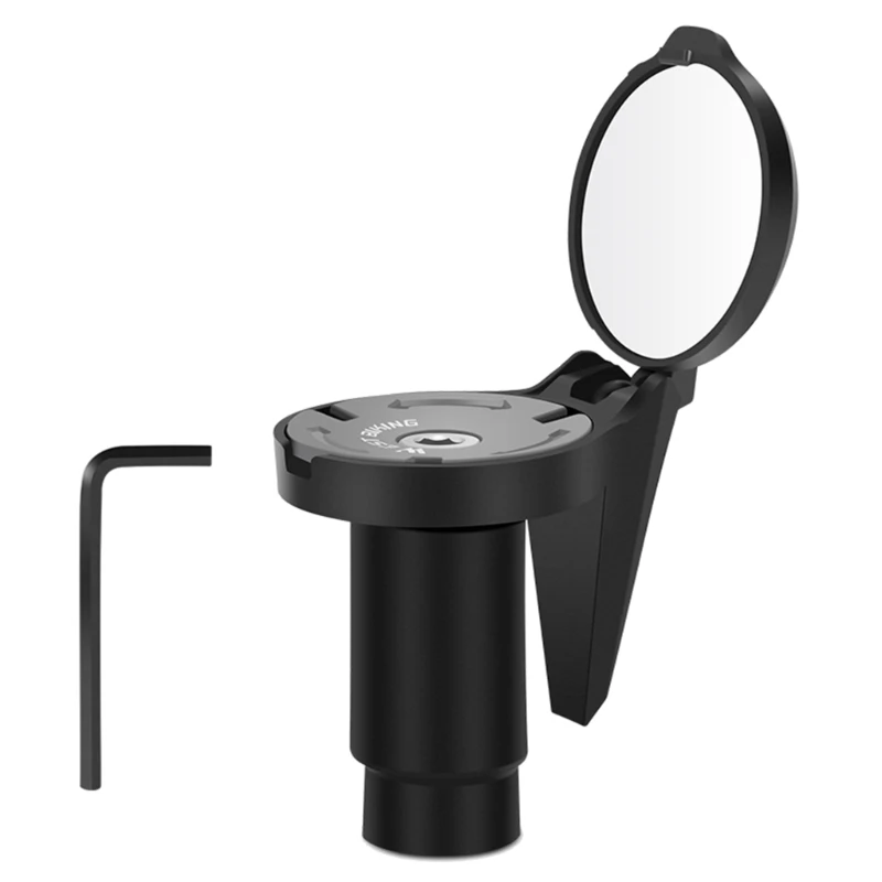 

Rearview Mirror Handlebar Mount Adjustable Bike Riding Back Convex Mirror