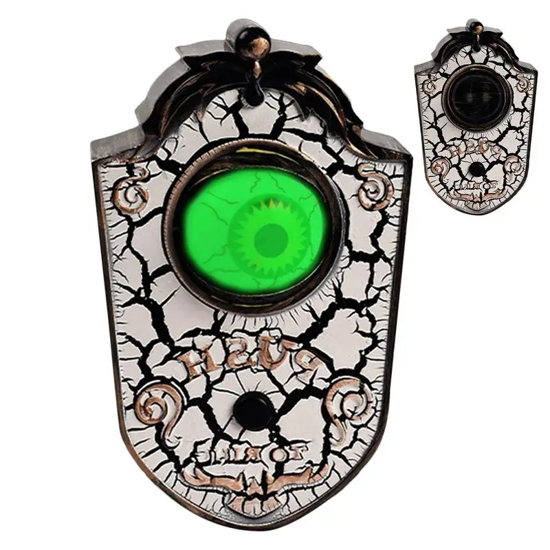 

Украшение для дверного звонка на Хэллоуин, украшение для одноглазного дверного звонка на Хэллоуин, праздничный игрушечный светящийся бар для часов, привидения, фестиваля