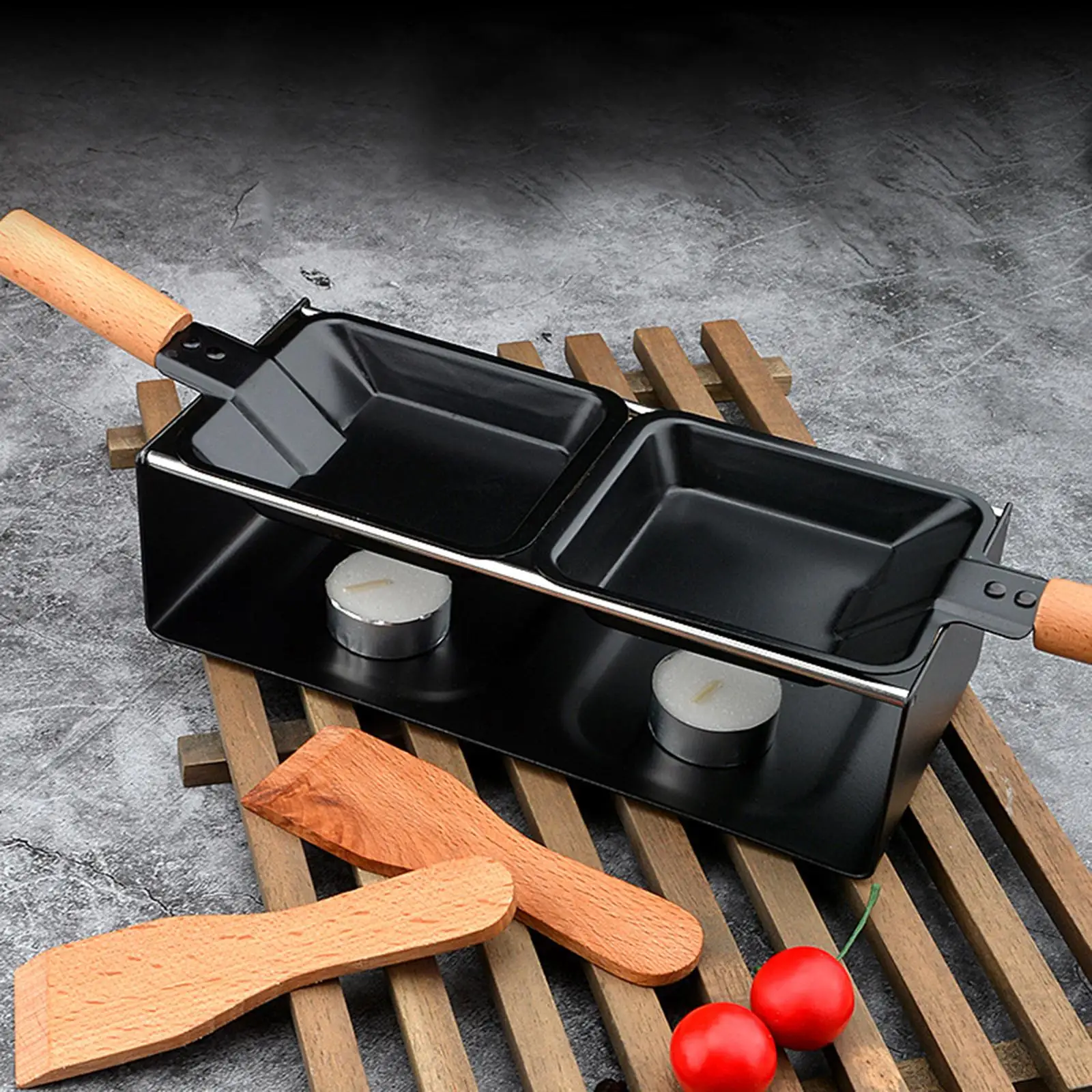 Mini Cheese Melter Pan Bakeware Wood Handle Replacement Accessories Rotaster