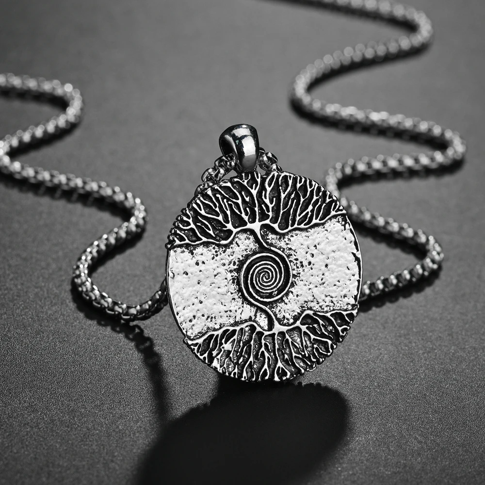 

New Fashion Jewelry Tree Of Life Vintage Silver Pendant For Mother's Day Personalized Gifts Clssic Long Chain Necklaces 1Pcs