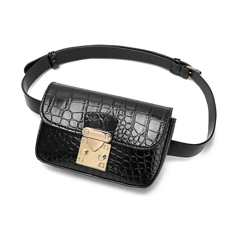 

GPR Crocodile Pattern Women Waist Fanny Pack Ladies Belt Bag Mini Women Shoulder Bags Fashion Female Chest Bag