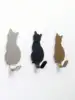 2pcs 304 stainless steel wire drawing process cat shape strong viscose strong load-bearing anti-rust hook, hanging storage key 6