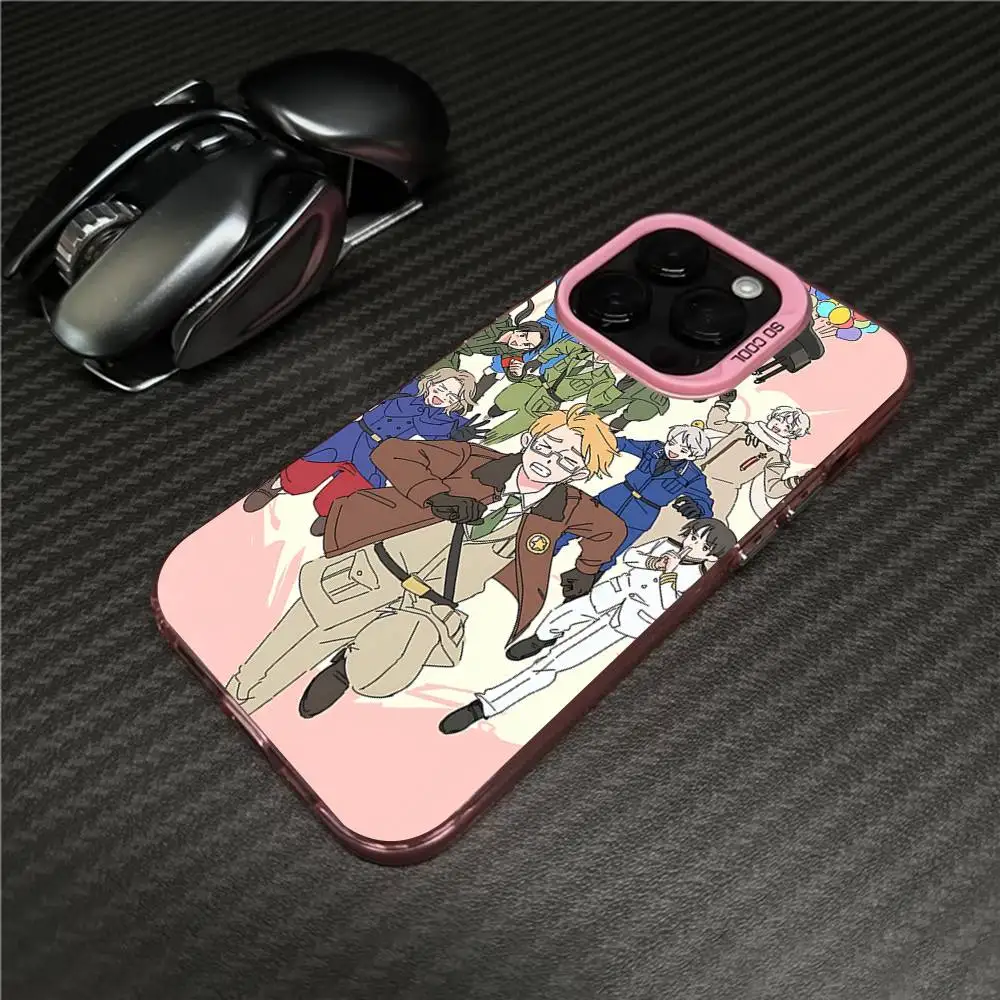 Vibrant Hetalia Axis Powers Cartoon Phone Case with Colorful Back Cover