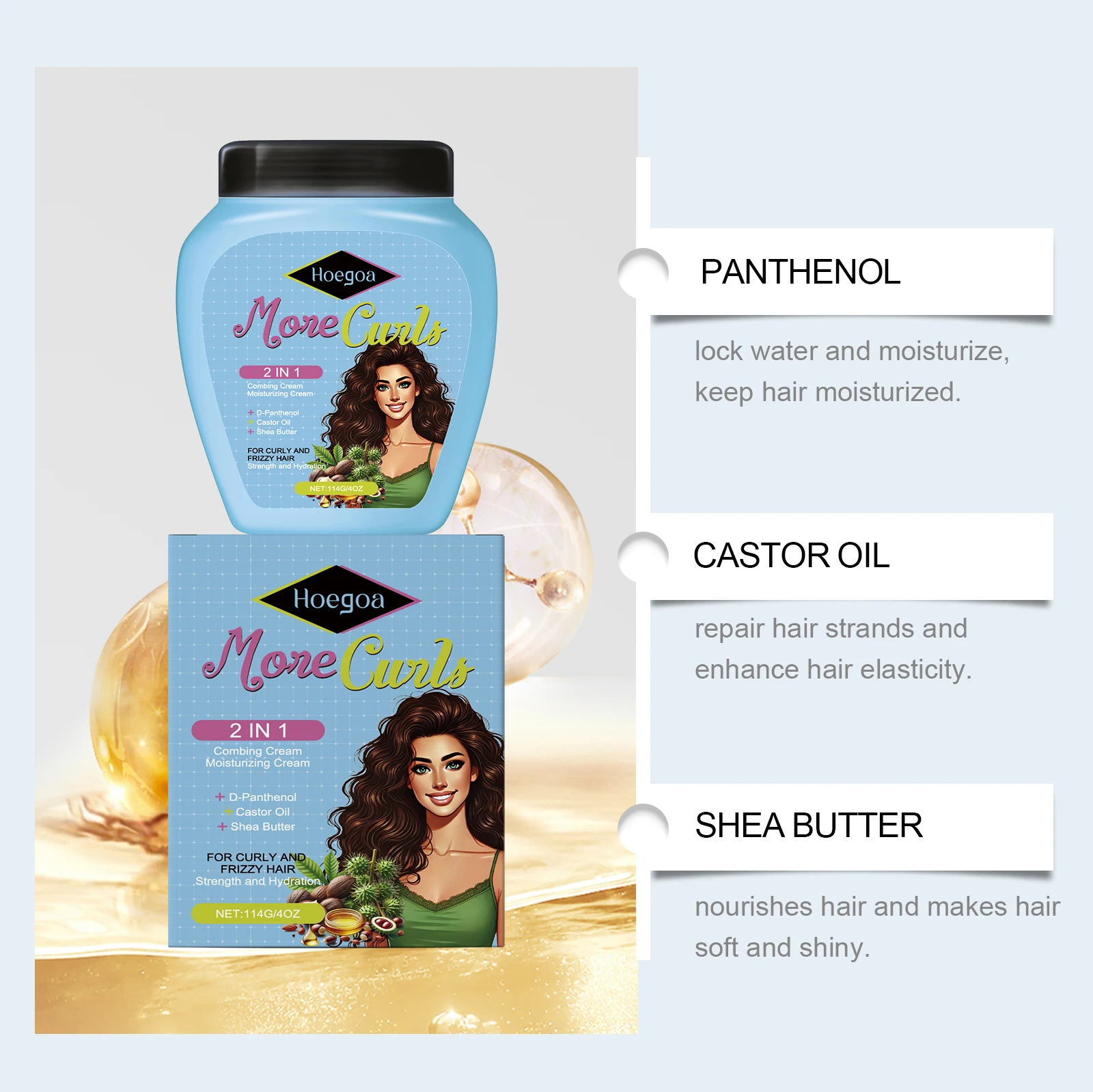 Leave-In Hair Conditioner: Lightweight Formula, Improves Dry and Frizzy Hair, Leaves Hair Smooth, Refreshing and Nourishing