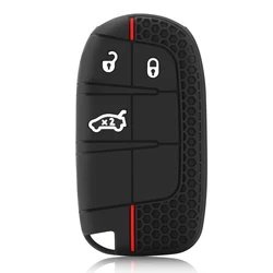 Silicone Car Key Cover Case for Keyless Fob Protection (3 Buttons)