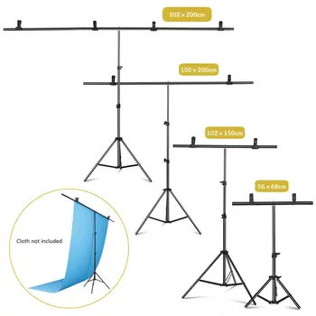 Photography T-shape Background Backdrop Stand Frame Support System For Photo Studio Video Chroma Key Green Screen With Stand 1