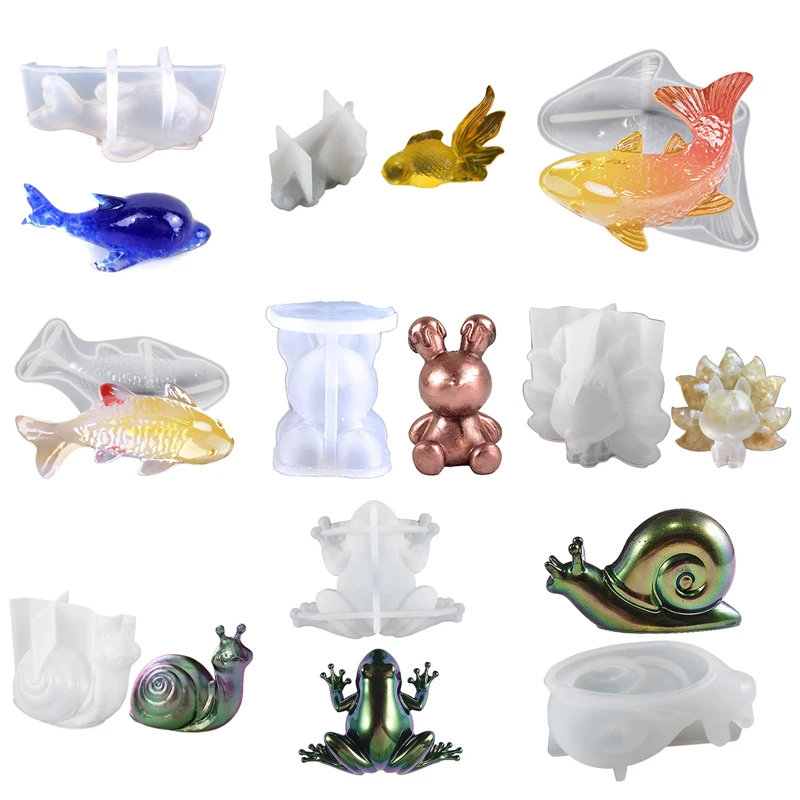 3DResinMoldDolphinGoldfishLionSnailEpoxyResinCastingMouldDIYMakingCraftsGypsumCandleforCraftCarHomeOrnaments-AliExpress36