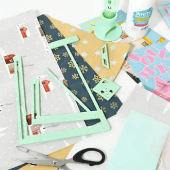 Set di 9 Utensili per Rilegatura e Scrapbooking per Principianti, Ottimi Stencil e Kit Guida per Taglio, Ideali per Creare Quaderni