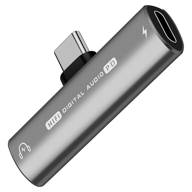 Адаптер для наушников 2 в 1, USB C на 3,5 мм аудио и зарядный адаптер с PD 60 Вт Быстрая зарядка для Sam Sung S22 S21 S20 +