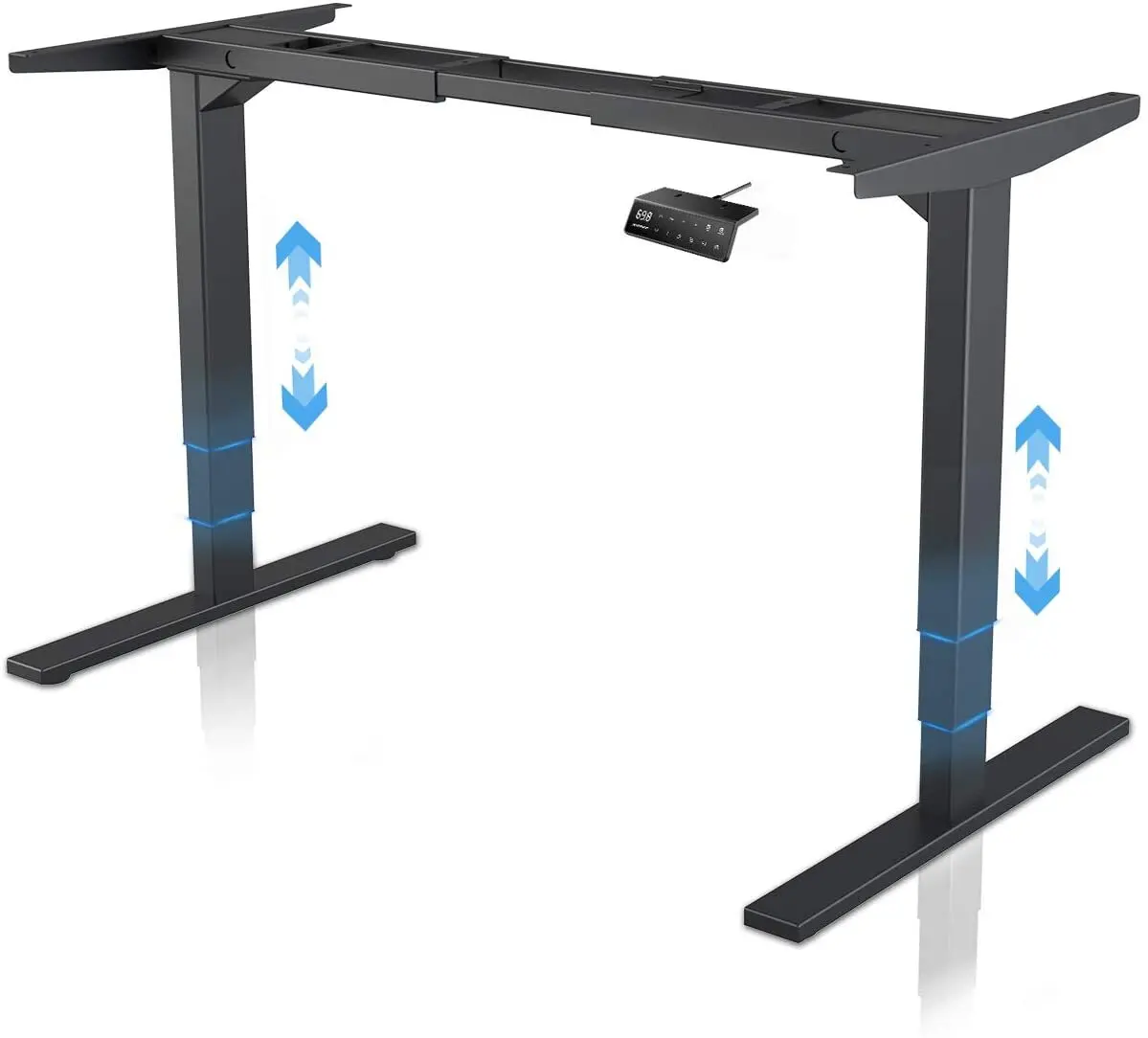 Electric Stand Up Desk Lifting Desk Frame Height Adjustable Standing Ergonomic Dual Motor and Memory Control Home Office