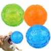 Pet Dog Chew Toy Ball Waterproof Squeak Sound Toys Bite Resistant Teeth Balls for Dogs Training Tooth Cleaning Interactive Toys 3