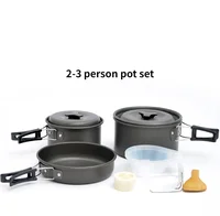 Batterie de cuisine de Camping pour 1 à 7 personnes, casserole et poêle légères et portables avec sac de transport, parfait pour le Camping en plein air 4