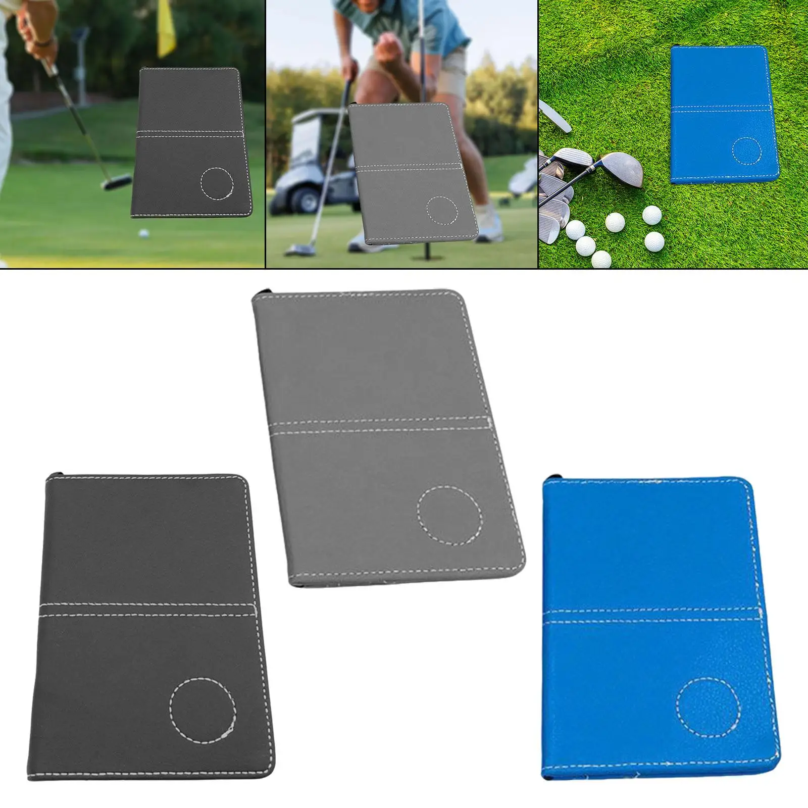 Golf Scorecard Holder Portable Golf Notebook Lightweight PU Leather Professional