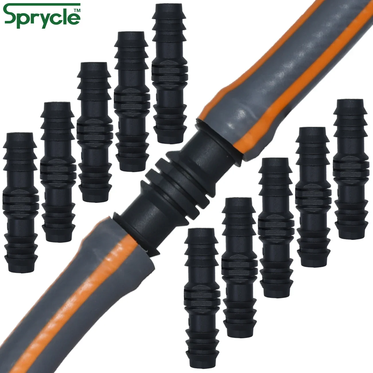 Pipe Connector 10PCS 16mm Couplings Straight Micro Drip Irrigation 1/2'' PE Pipe Tubing Hose Repair Fitting Garden Watering