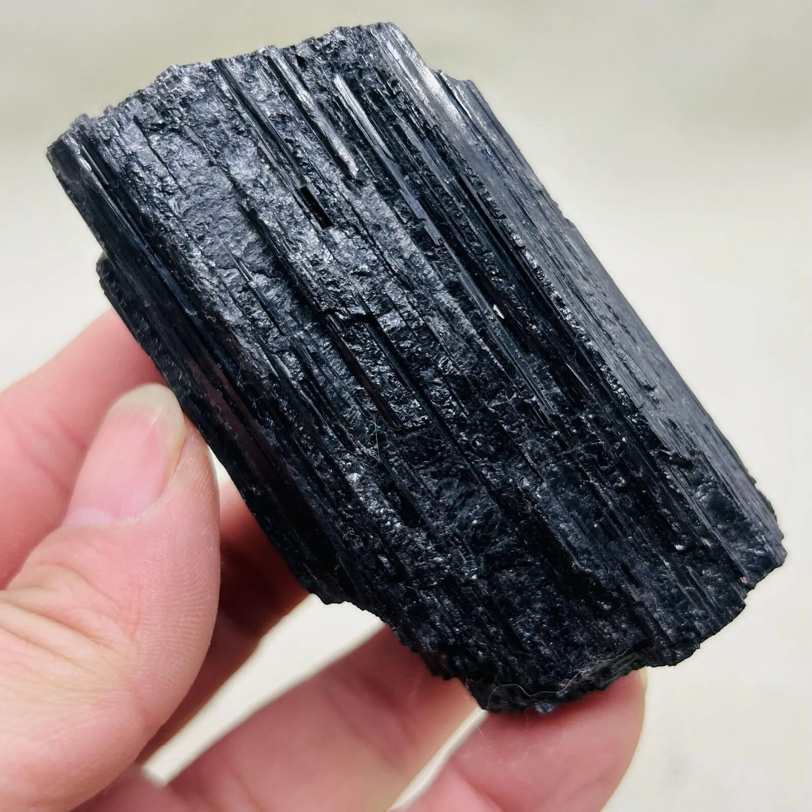 天然ブラックトルマリンクォーツ天然石,癒し石,50〜80mm,装飾品,1個