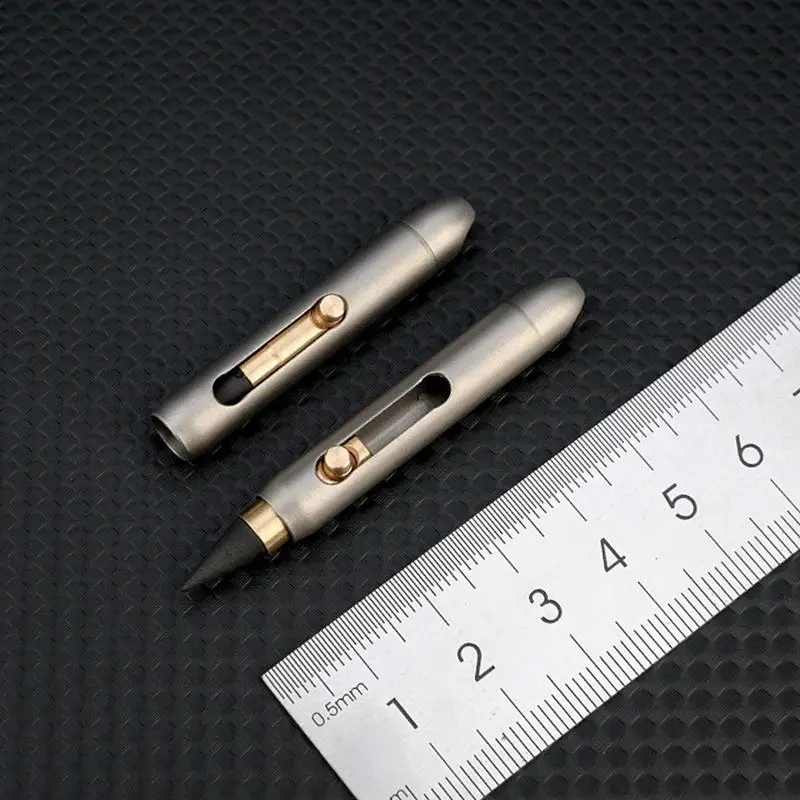 Metal Pen Metal Inkless Pen Titanium Alloy Forever Everlasting Pencil Desk Decor Pocket Pen For Writing Unique Keychain Pendant School