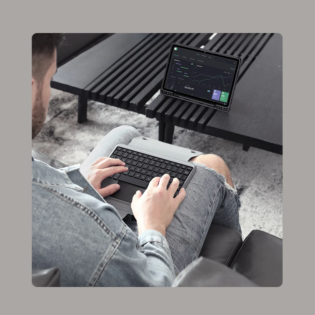 Nillkin-capa de Teclado Backlight Mágico para Samsung Galaxy Tab s9 Smart Cover Bluetooth s8 Plus Tab s7 Plus - Imagem 5