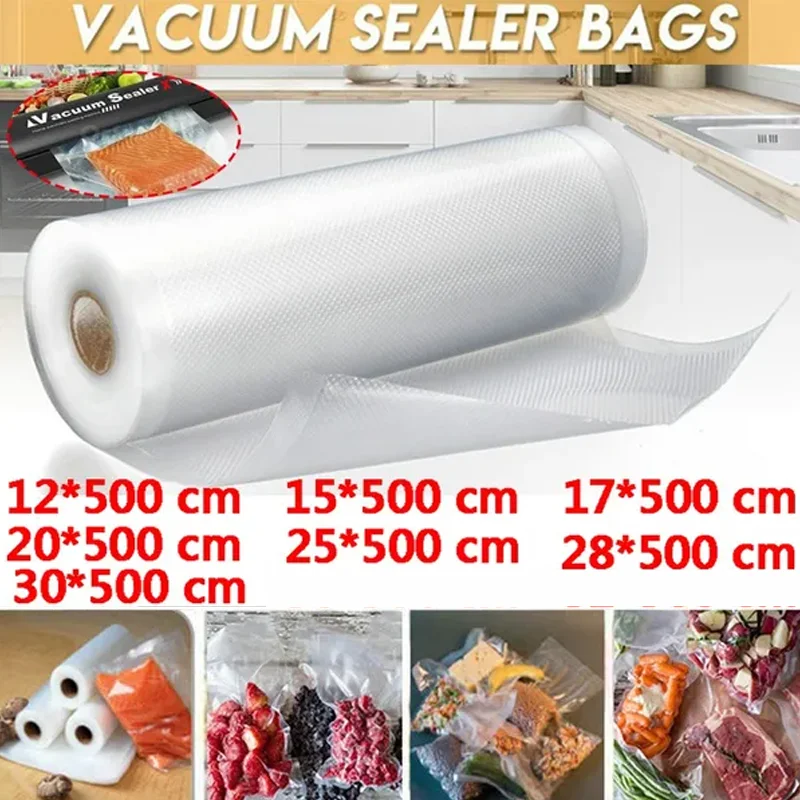 

Plastic Bag Food Vacuum Sealer Bags Rolls Kitchen Storage Ziplock Vacuum Bags for Food Steaming Cooking Plastic Bag Kitchen Tool